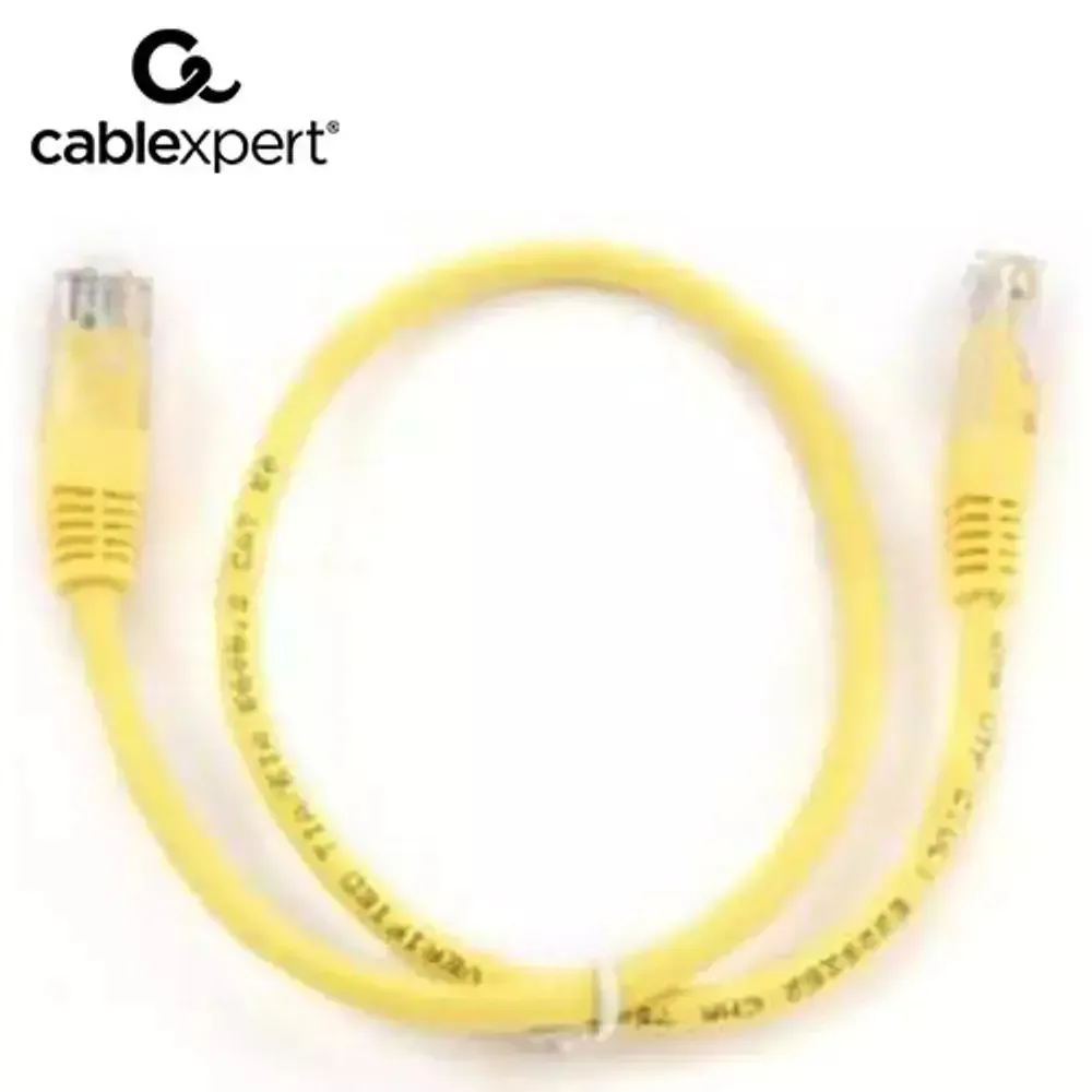 Cablexpert U/UTP Cat.5e (Gigabit) Καλώδιο Δικτύου Ethernet 0.5m Κίτρινο PP12-0.5M/Y - Image 1