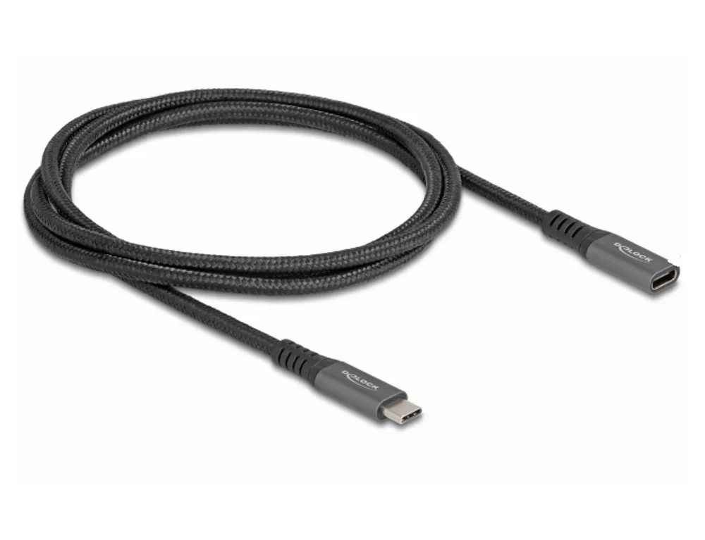 20240620153635_delock_usb_2_0_cable_usb_c_male_usb_c_female_mayro_1m_80022.jpeg DeLock USB 2.0 Cable USB-C male - USB-C female 100W PD Μαύρο 1m 80022 - Image 1