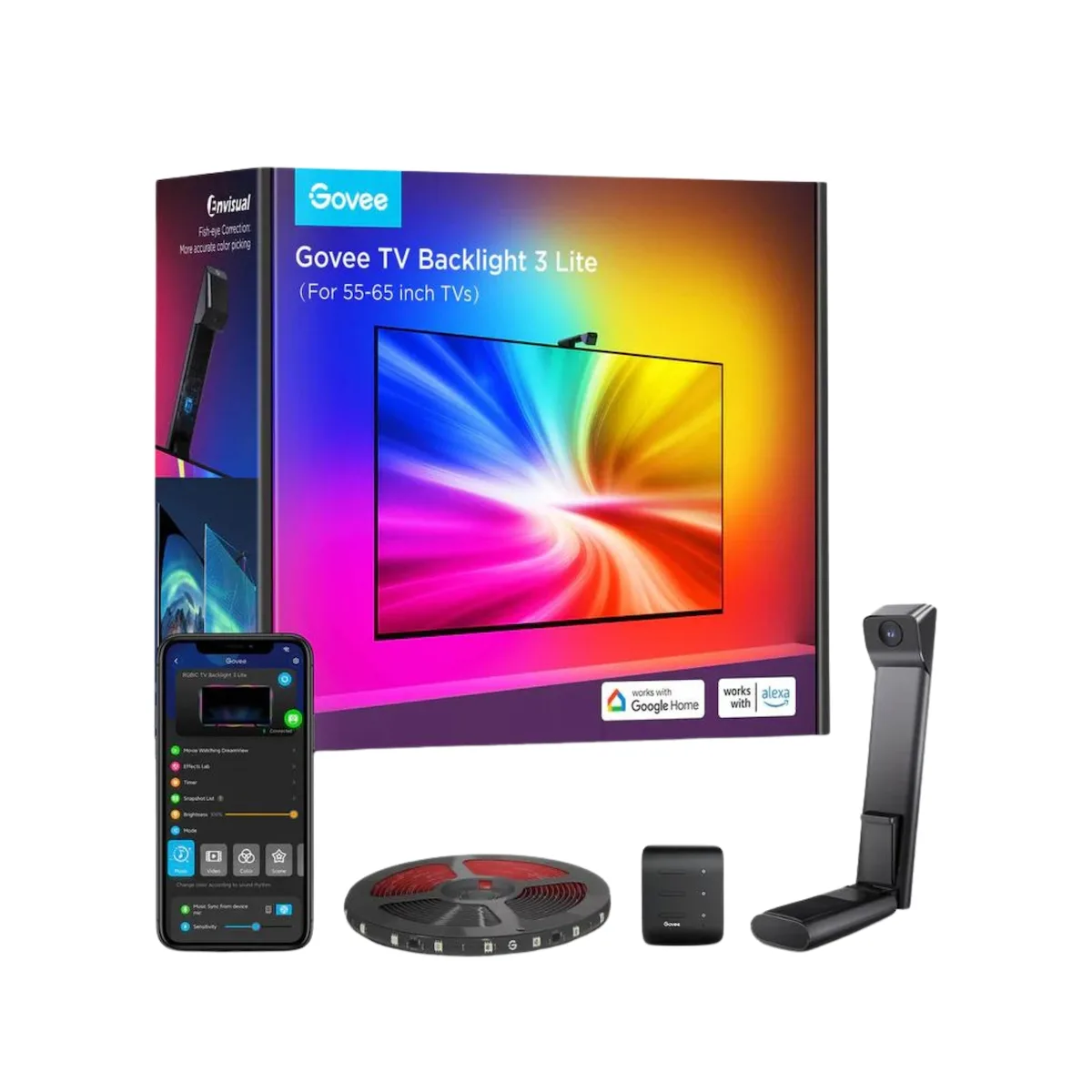 20240621133339_govee_tv_backlight_3_lite_h6099_tainia_led_h6099.jpeg Govee TV Backlight 3 Lite Ταινία LED Τροφοδοσίας 12V RGB H6099 - Image 1