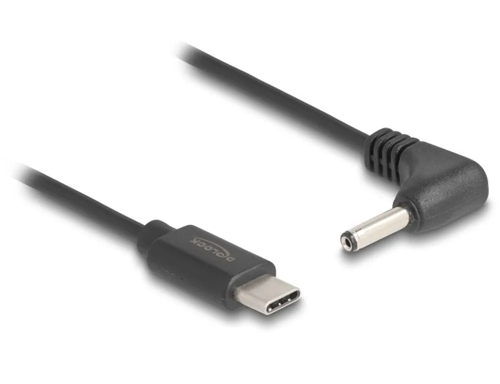 Καλώδιο Usb Power Delock 85393 90° Angled Usb-c Male Dc 3.5 X 1.35 Mm 5v 1.5m Black 85393 - Image 1