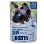 Bozita Chunks In Sause Υγρή Τροφή για Ενήλικες Γάτες σε Φακελάκι με Τάρανδο 85gr