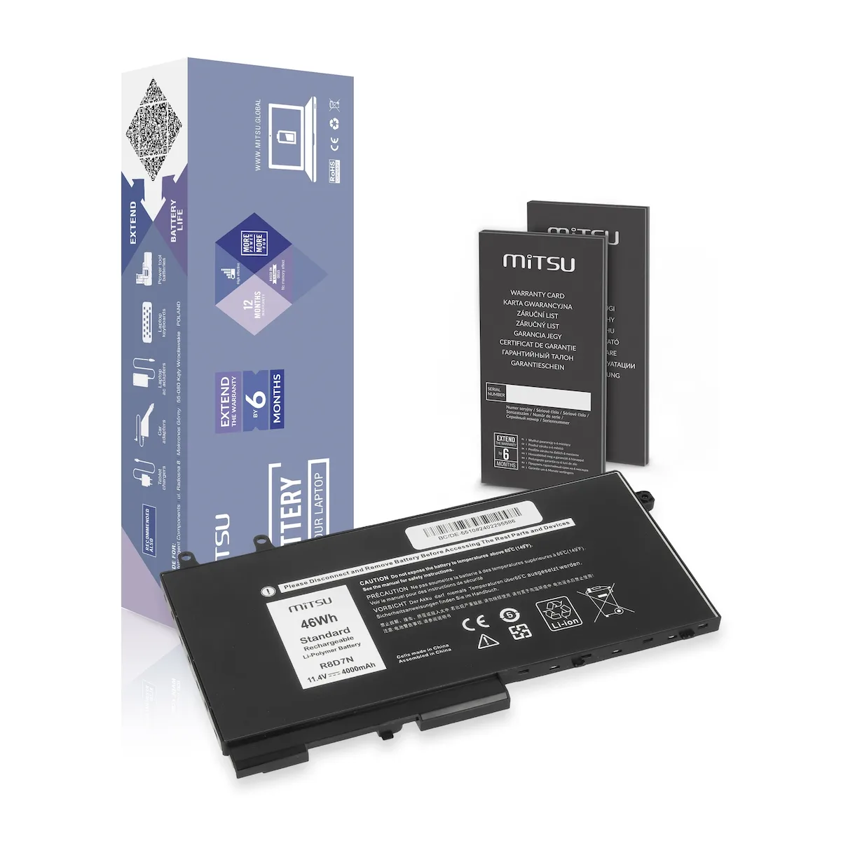 Mitsu Συμβατή Μπαταρία για Dell Latitude Dell Latitude 5400, 5410, 5500, 5510 με 4000mAh BC/DE-5510 - Image 1