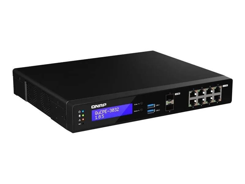 QNap QuCPE-3032-C3558R-8G Managed Switch με 8 Θύρες Gigabit (1Gbps) Ethernet και 2 SFP Θύρες - Image 1