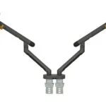 Bakker Elkhuizen BE Flexible Dual Βάση Γραφείου για 2 Οθόνες έως 32" με Βραχίονα