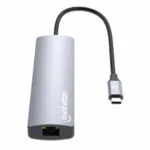 Manhattan USB-C Docking Station με HDMI 4K PD Ethernet Ασημί (153959)