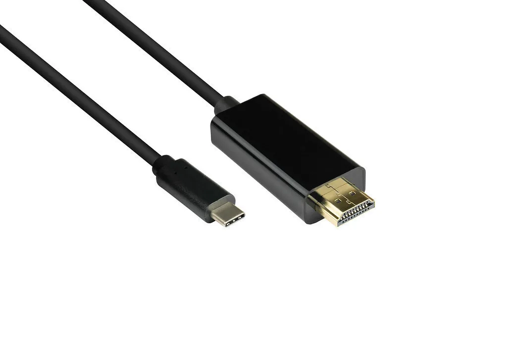 Good Connections HDMI 2.0 Premium High Speed 4K 60Hz HDR Cable HDMI male - USB-C male 1m Μαύρο GC-M0100 - Image 1