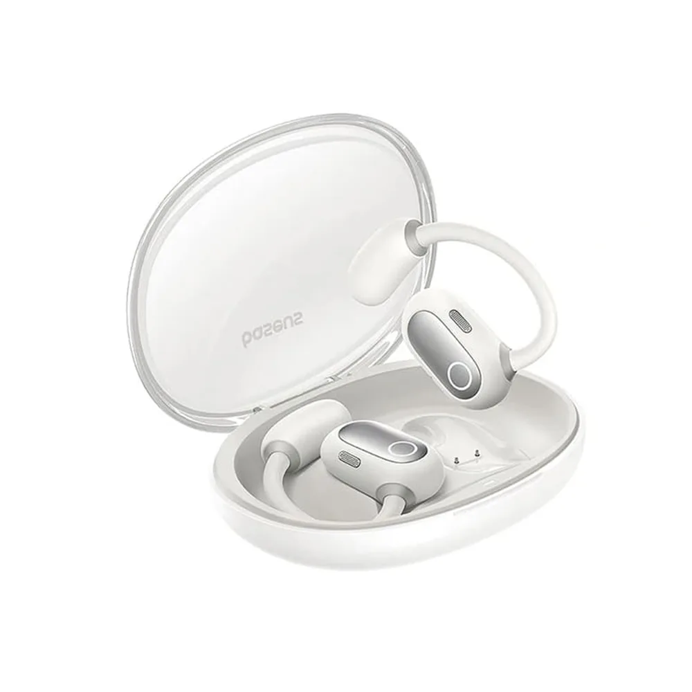 Baseus Eli Sport 1 PM20A Open Ear Bluetooth Handsfree Ακουστικά με Αντοχή στον Ιδρώτα και Θήκη Φόρτισης Stellar White - Image 1