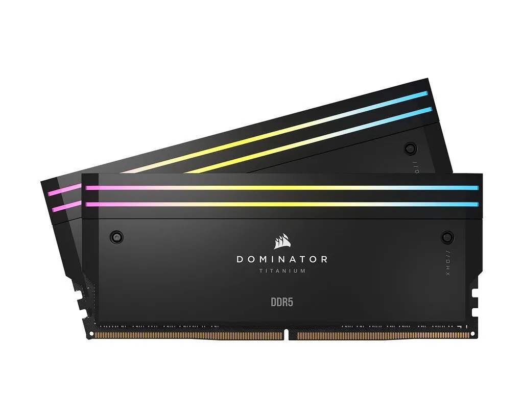 Corsair Dominator Titanium RGB XMP DDR5 64GB RAM με 2x32GB Modules και Ταχύτητα 6400 για Desktop CMP64GX5M2B6400C32 - Image 1