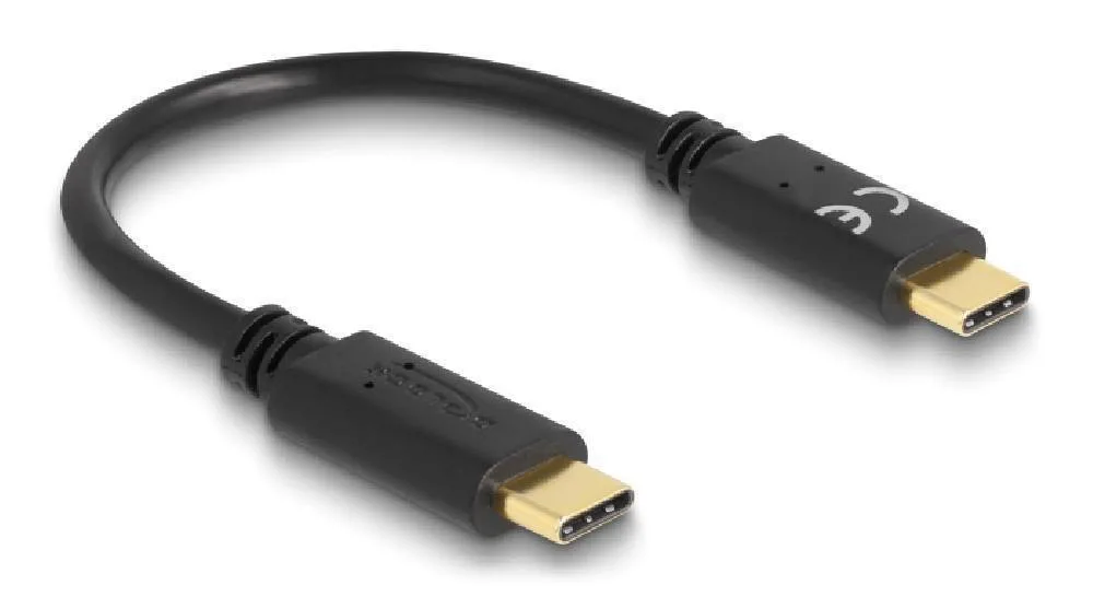 DeLock USB 2.0 Cable USB-C male - USB-C PD Μαύρο 0.15m 85356 - Image 1