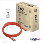 Club3D USB 2.0 Cable USB-C male - USB-C 240W PD Κόκκινο 3m CAC-1513
