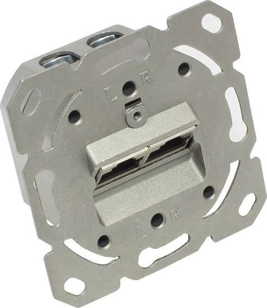 Good Connections Διπλή Πρίζα Δικτύου RJ45 χωρίς Πλαίσιο Τύπου Cat6 σε Γκρι Χρώμα GC-N0051 - Image 1