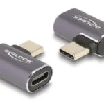DeLock Μετατροπέας USB-C male σε USB-C female Γκρι 1τμχ 60047