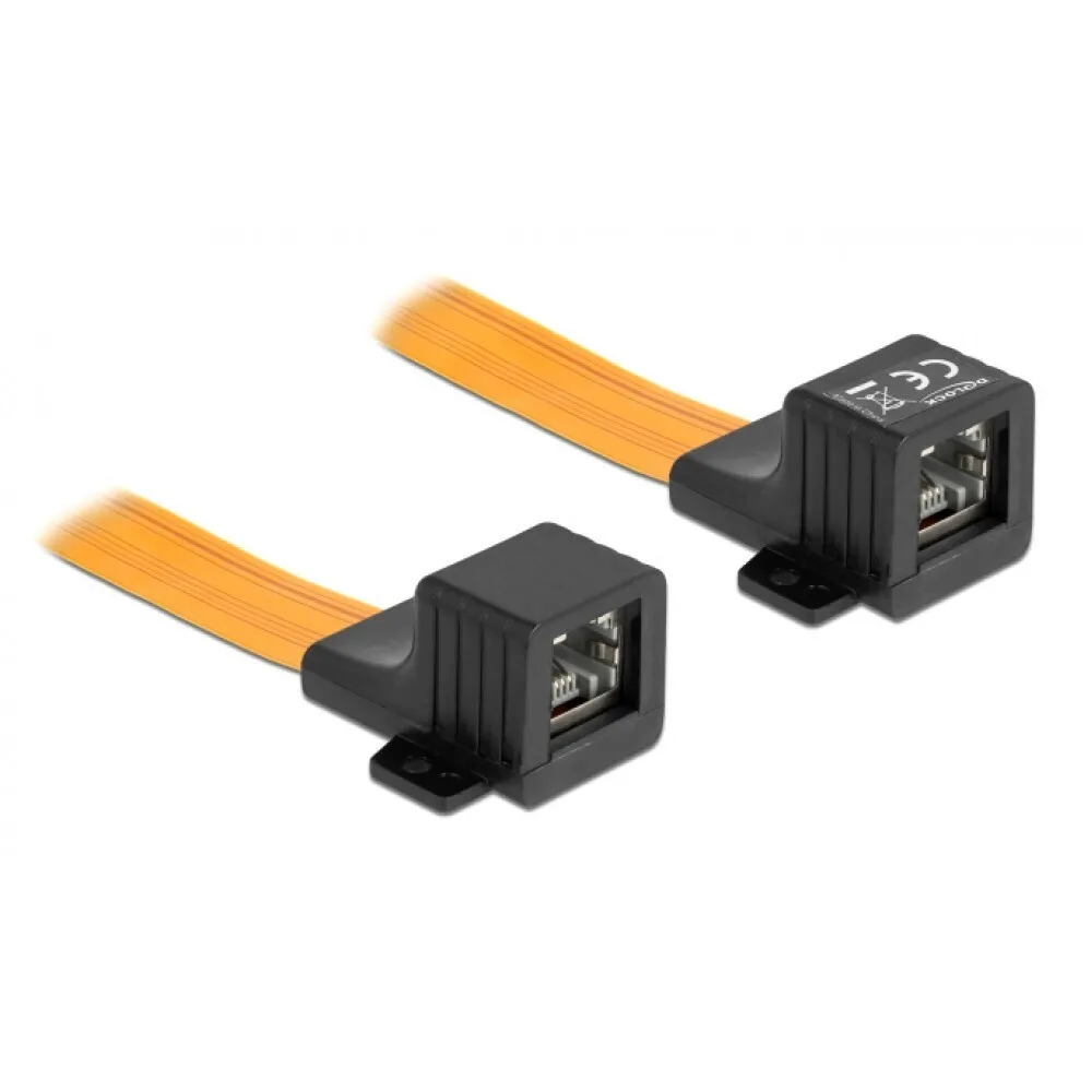 DeLock Μετατροπέας RJ-45 female σε RJ-45 female Κίτρινο 1τμχ 87031 - Image 1