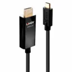 Lindy Cable HDMI male - USB-C male 2m Μαύρο 43292