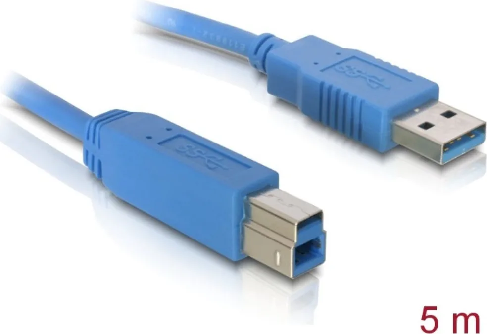 20240710145959_delock_usb_3_0_cable_usb_a_male_usb_b_male_5m_82582.jpeg DeLock USB 3.0 Cable USB-A male - USB-B male 5m (82582) - Image 1
