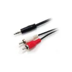 Equip Καλώδιο Ήχου 3.5mm male - RCA male Μαύρο 2.5m με Επίχρυσους Ακροδέκτες 14709207