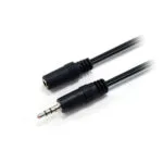 Equip Καλώδιο Ήχου 3.5mm male - 3.5mm female Μαύρο 2.5m με Επίχρυσους Ακροδέκτες 14708207