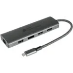 Good Connections USB-C Docking Station με HDMI/DisplayPort 4K PD Ethernet και σύνδεση 2 Οθονών Γκρι (HUB-C001A)
