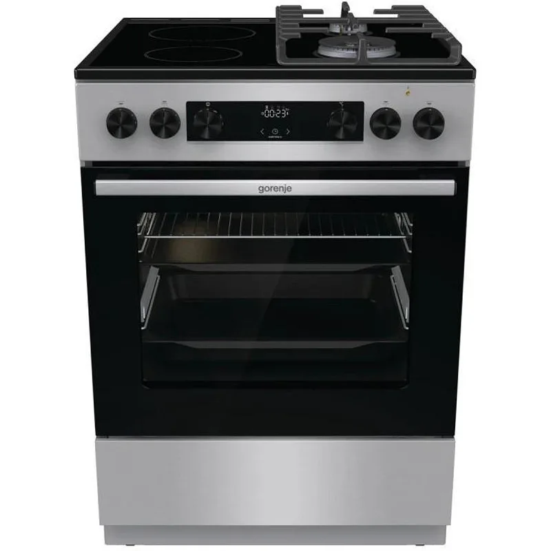 Gorenje GKC6C60XT Κουζίνα 71lt με Εστίες Φυσικού Αερίου & Ρεύματος Π60εκ. Inox - Image 1