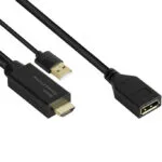 Good Connections Cable DisplayPort male - HDMI male 0.3m Μαύρο (HDMI-AD22)