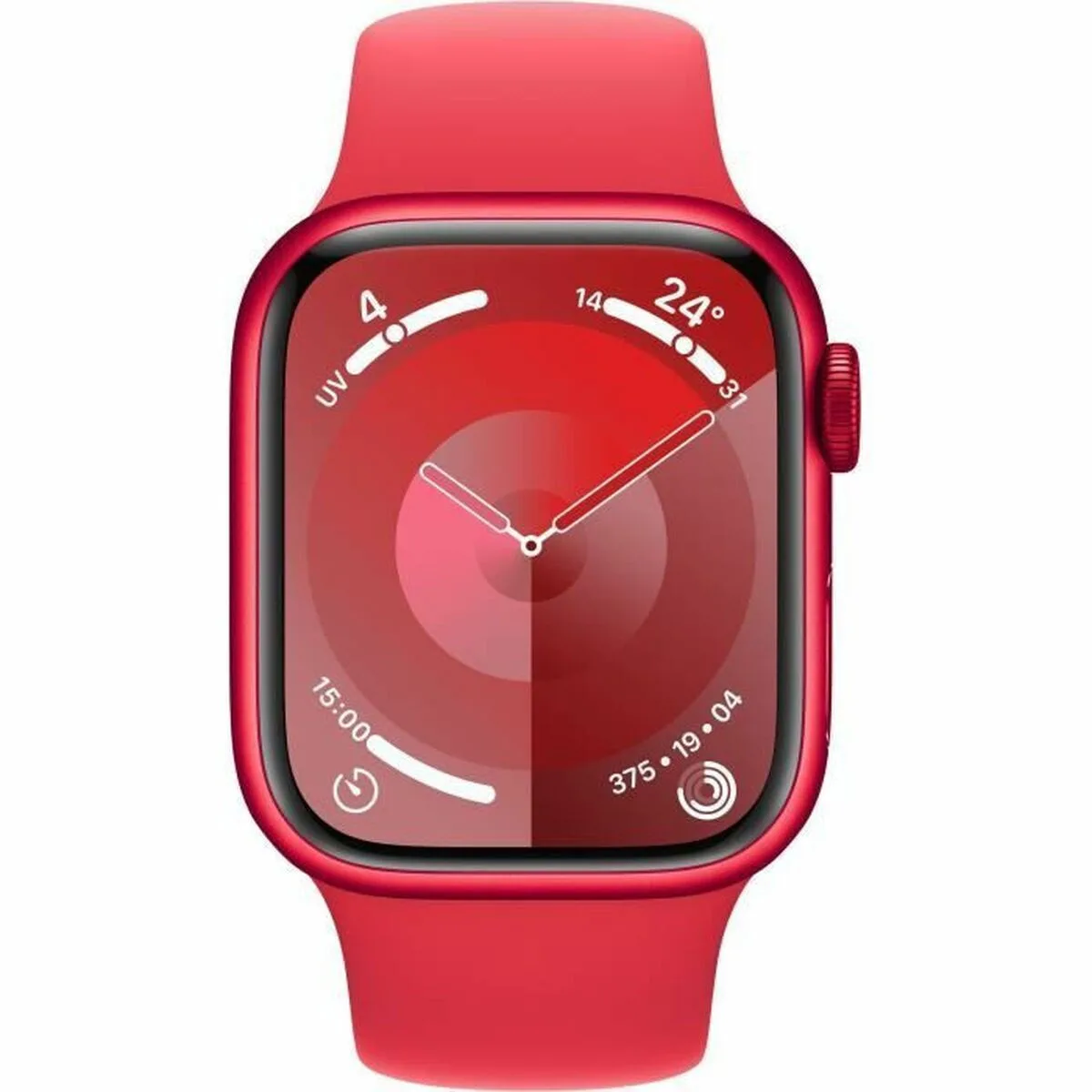 Apple Watch Series 9 Cellular Aluminium 41mm Αδιάβροχο με eSIM και Παλμογράφο (Red Sport Band - M/L) - Image 1