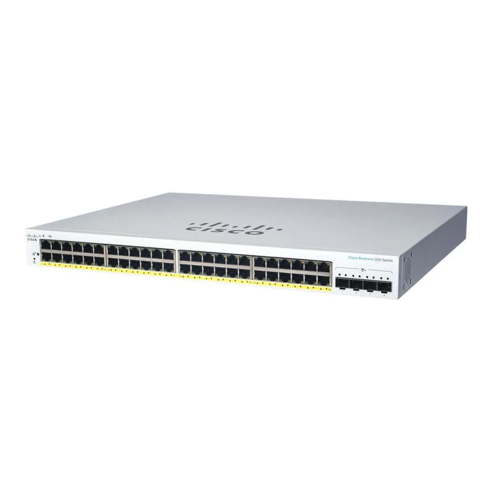 Cisco CBS220-48P-4G Managed L2 PoE+ Switch με 48 Θύρες Gigabit (1Gbps) Ethernet και 4 SFP Θύρες - Image 1