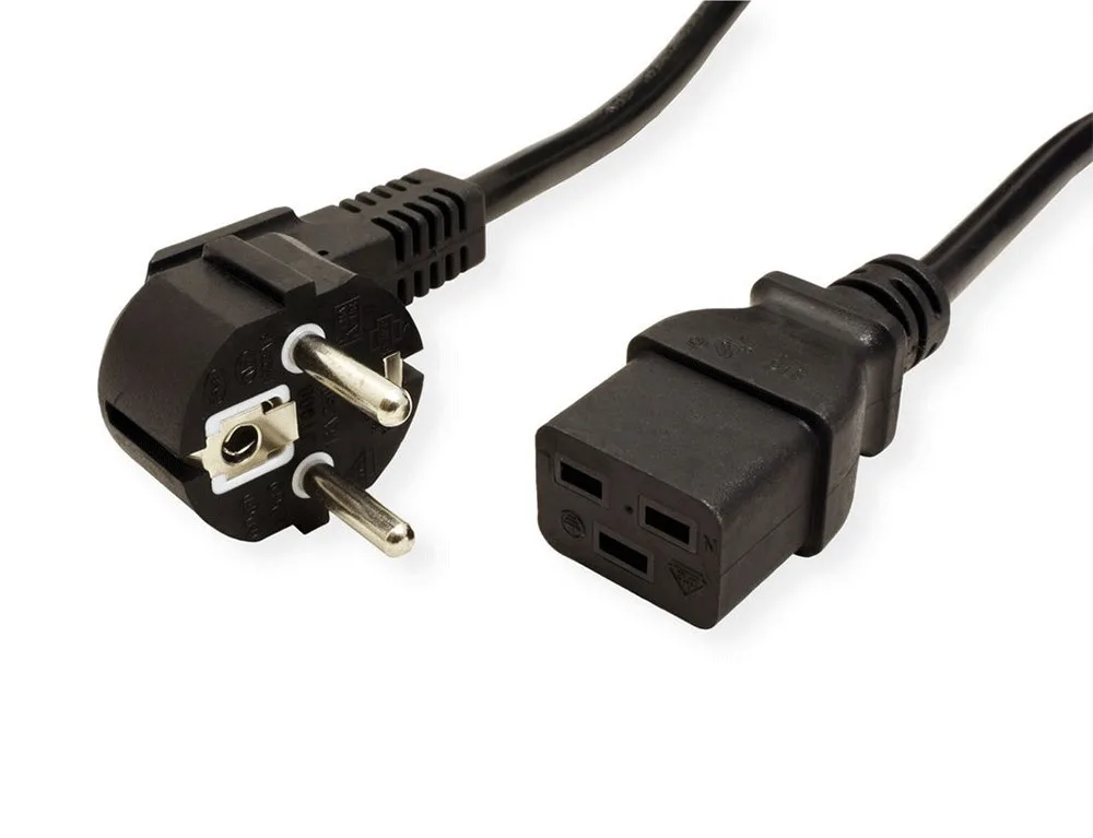 20240808163909_value_power_cable_cee_7_7_male_to_c19_2_0m_black_19_99_1552_20.jpeg Value Power Cable Cee 7/7 Male To C19 2.0m Black 19.99.1552-20 - Image 1