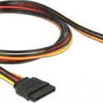 DeLock 15-Pin Sata - 15-Pin Sata Cable 1m Πολύχρωμο 60133