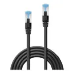 Lindy S/FTP Cat.6a (Gigabit) Καλώδιο Δικτύου Ethernet 0.5m Μαύρο 47411