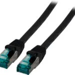 EFB S/FTP Cat.6a (Gigabit) Καλώδιο Δικτύου Ethernet 3m Μαύρο MK6001.3B