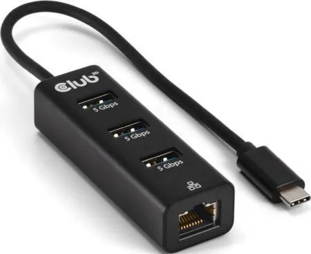 Club3D Hub 3 Θυρών USB 2.0 με σύνδεση USB-C / Ethernet CSV-1549 - Image 1