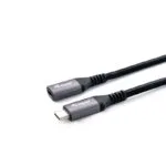 Equip Braided USB 3.2 Cable USB-C male - USB-C female 100W Μαύρο 0.5m 128370