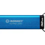Kingston IronKey Keypad 200C 32GB USB 3.2 Stick με σύνδεση USB-C Μπλε