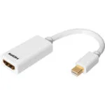 Digitus Μετατροπέας mini DisplayPort male σε HDMI female Λευκό 1τμχ AK-340411-001-W
