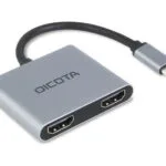 Dicota USB-C Docking Station με HDMI 4K PD και σύνδεση 2 Οθονών Γκρι (D32063)