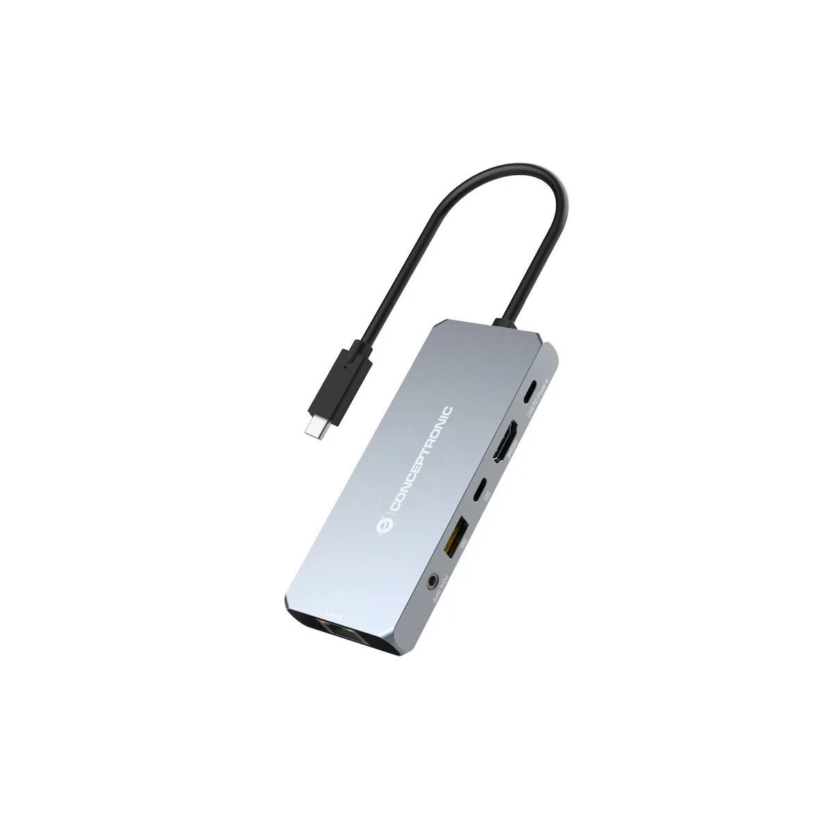 Conceptronic USB-C Docking Station με HDMI 4K PD Ethernet Γκρι (DONN22G) - Image 1