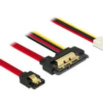 DeLock 4-Pin Floppy / 7-Pin SATA II - 22-Pin SATA III Cable 0.3m Μαύρο (85234)