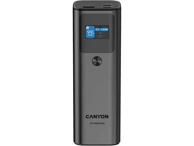 20240812134504_e705c680.jpeg Canyon PB-2010 Power Bank 27000mAh 140W με Θύρα USB-A και 2 Θύρες USB-C Power Delivery / Quick Charge 3.0 Γκρι - Image 1