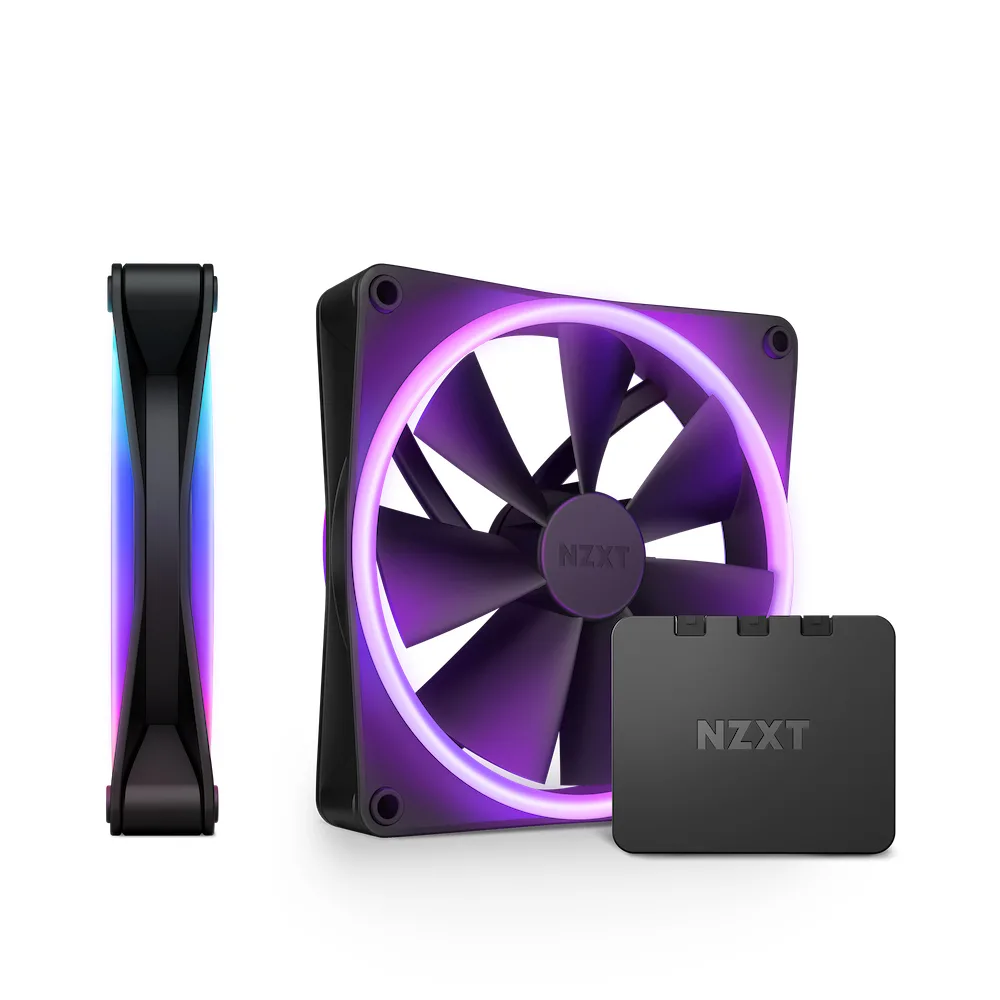 NZXT F140 Duo Case Fan (1800rpm / 84.75cfm) με RGB Φωτισμό και Σύνδεση 4-Pin PWM 2τμχ - Image 1