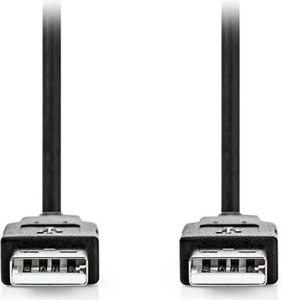 20240812163242_nedis_usb_2_0_cable_usb_a_male_usb_a_male_3m_ccgl60000bk30.jpeg Nedis USB 2.0 Cable USB-A male - USB-A male 3m CCGL60000BK30 - Image 1