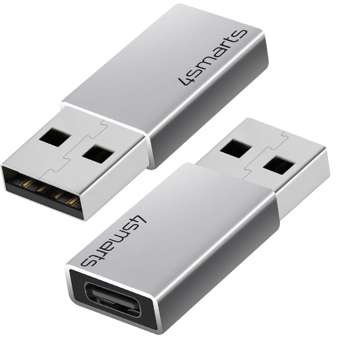 20240821155245_4smarts_metatropeas_usb_a_male_se_usb_c_female_asimi_2tmch_540275.jpeg 4Smarts Μετατροπέας USB-A male σε USB-C female Ασημί 2τμχ 540275 - Image 1