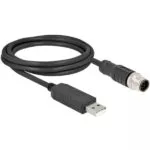 Delock 64257 Καλώδιο Αισθητήρα & Ενεργοποιητή 1,8 M M12 Usb 2.0 Type-a Μαύρος Μαύρο