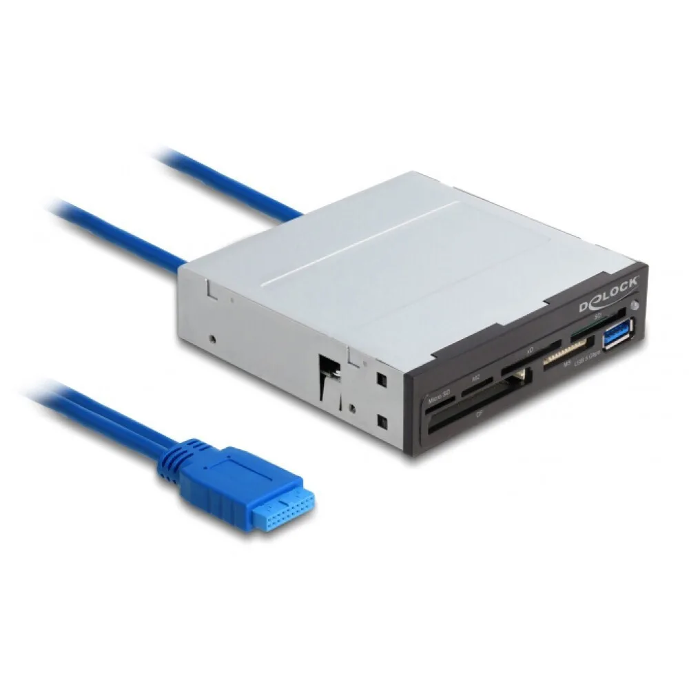 DeLock Εσωτερικό Card Reader USB 3.0 για SD/microSD/MemoryStick/xD Γκρι (91759) - Image 1