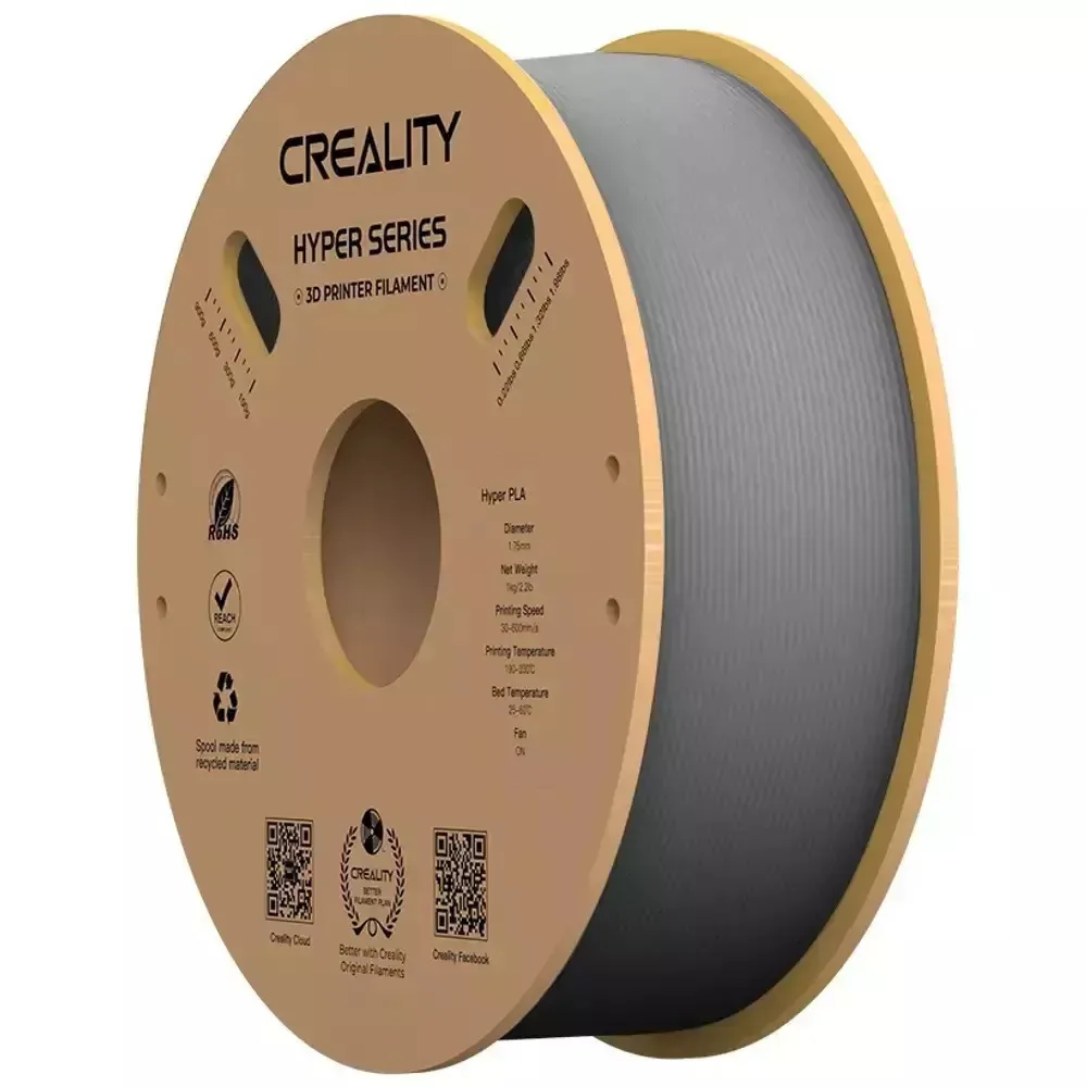 Creality3D Hyper HS-PLA 3D Printer Filament 1.75mm Γκρι 1kg 3301010340 1τμχ (Spool) - Image 1