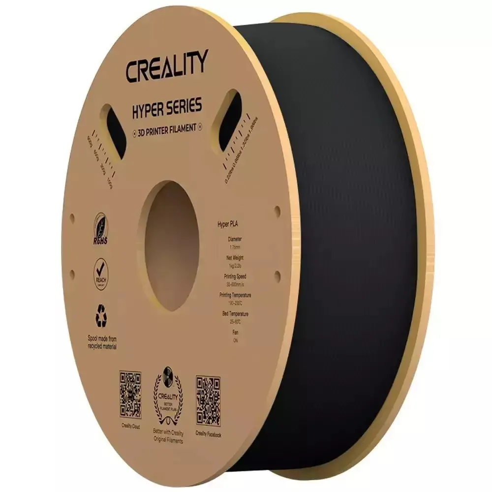 Creality3D Hyper HS-PLA 3D Printer Filament 1.75mm Μαύρο 1kg 3301010343 1τμχ (Spool) - Image 1