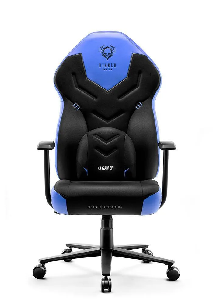 Diablo X-Gamer 2.0 Normal Καρέκλα Gaming Δερματίνης Μαύρο / Μπλε - Image 1