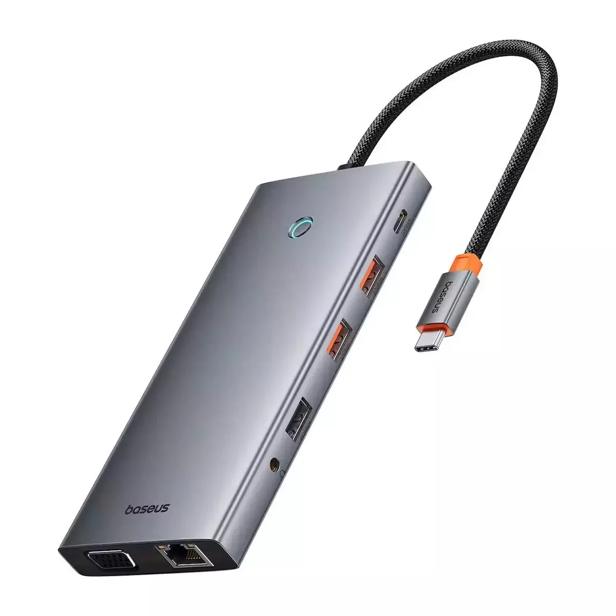 Baseus HUB PortalJoy Series USB-C Docking Station με HDMI/DisplayPort 4K PD Ethernet και σύνδεση 4 Οθονών Γκρι - Image 1