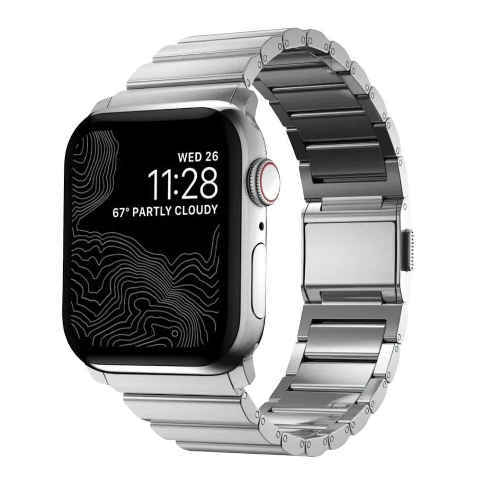 20240912164133_nomad_strap_v2_louraki_anoxeidoto_atsali_asimi_apple_watch_series_3_4_5_6_se_nm1a4hsxs0.jpeg Nomad Strap V2 Λουράκι Ανοξείδωτο Ατσάλι Ασημί (Apple Watch Series 3, 4, 5, 6, SE) NM1A4HSXS0 - Image 1