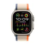 Apple Watch Ultra 2 Titanium 49mm Αδιάβροχο με eSIM και Παλμογράφο (Orange/Beige Trail Loop - M/L - M/L)