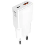 4Smarts Φορτιστής Χωρίς Καλώδιο GaN με Θύρα USB-A και Θύρα USB-C 20W Λευκός